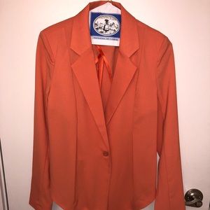 Women’s OVI One-button Down Blazer in Tangerine